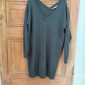 Everlane Cashmere Charcoal Gray Sweater Dress Med